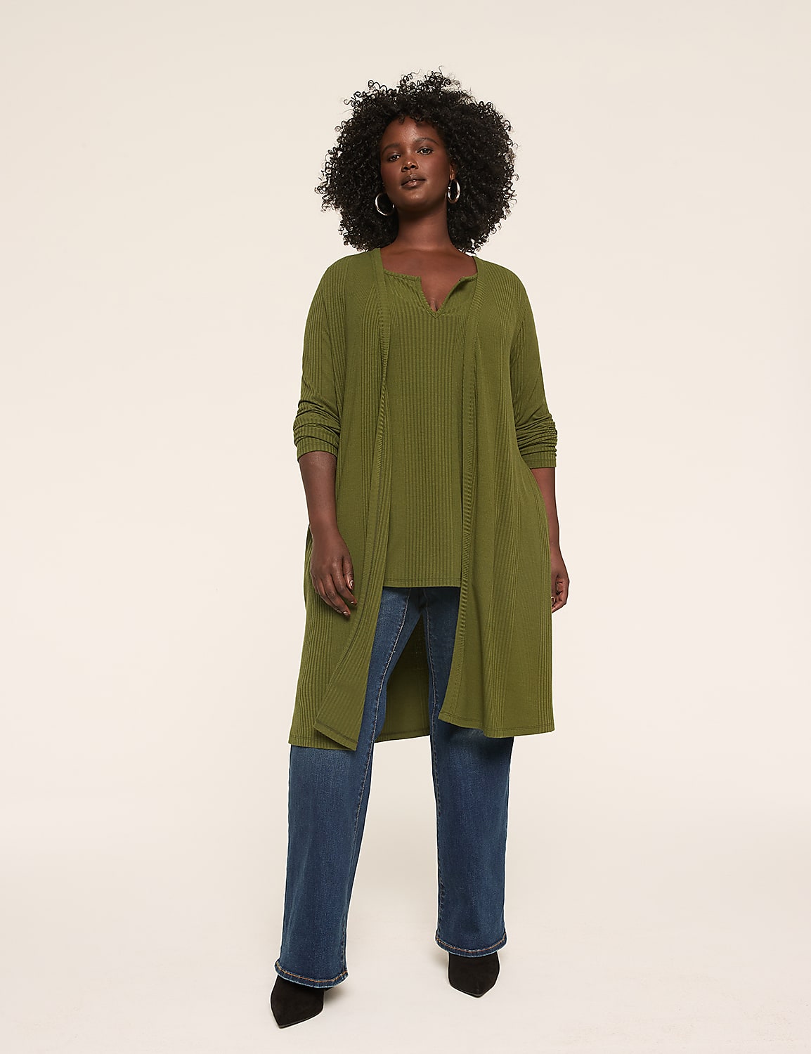 Rib Open-Front Overpiece Product Image 1