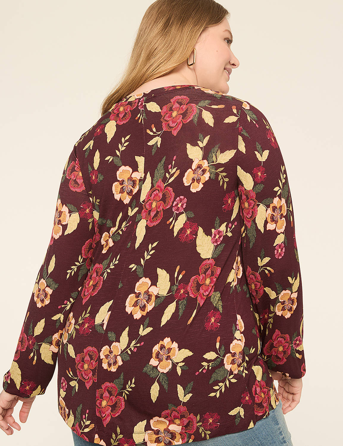 Blouson-Sleeve V-Neck Top Product Image 2