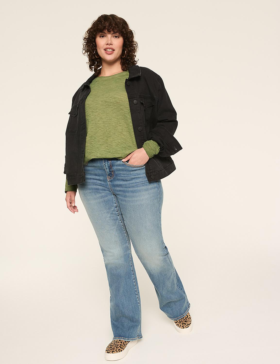 Long-Sleeve Crew-Neck Layering Tee Product Image 3