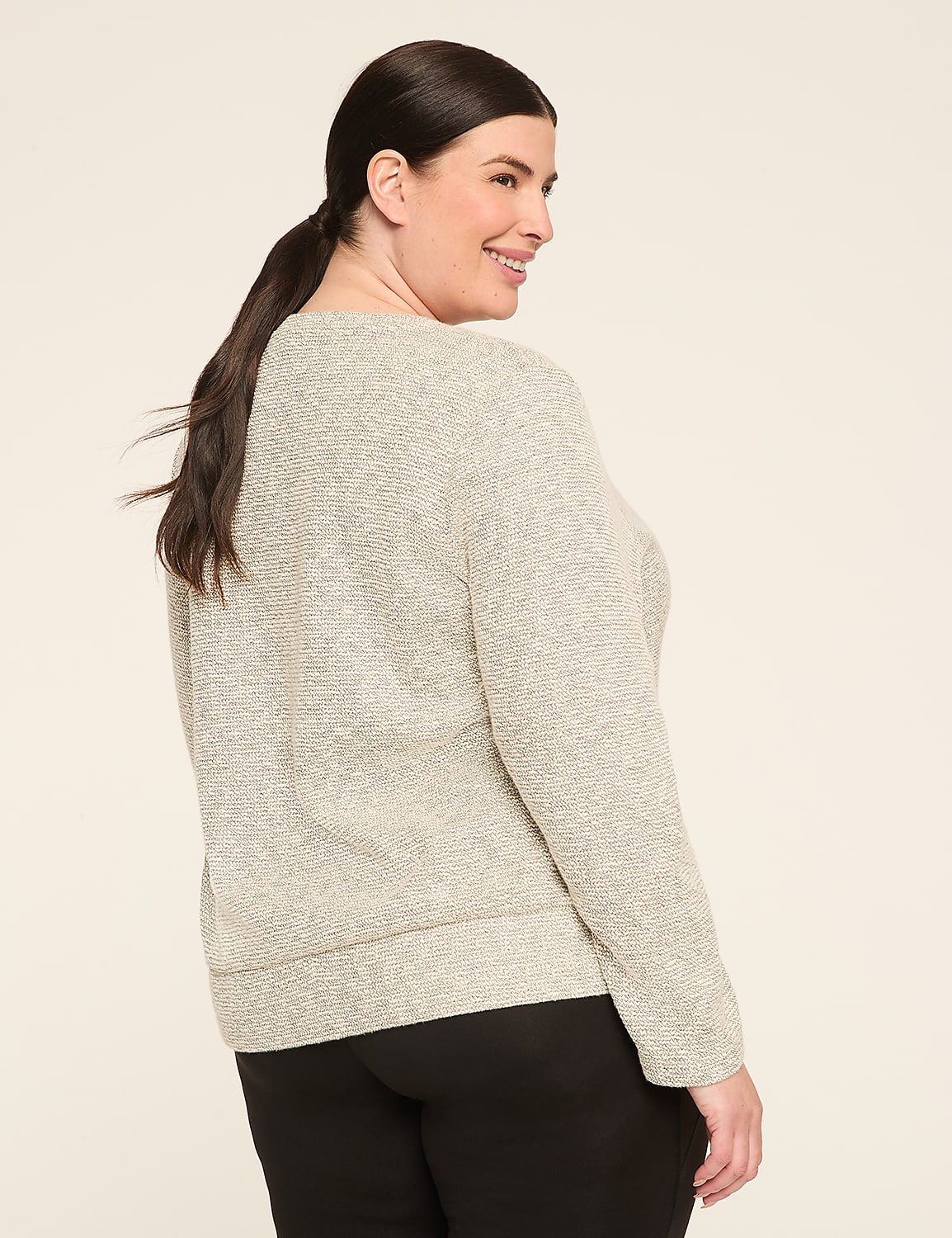 LIVI Textured Crew-Neck Sweatshirt Product Image 2