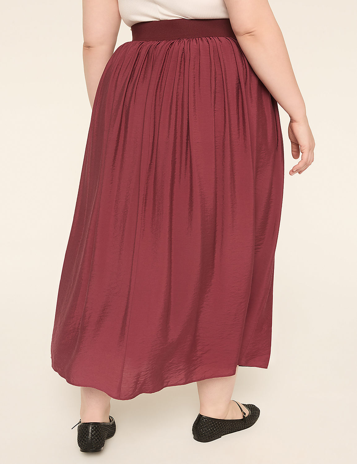Pull-On Shirred Maxi Skirt Product Image 2