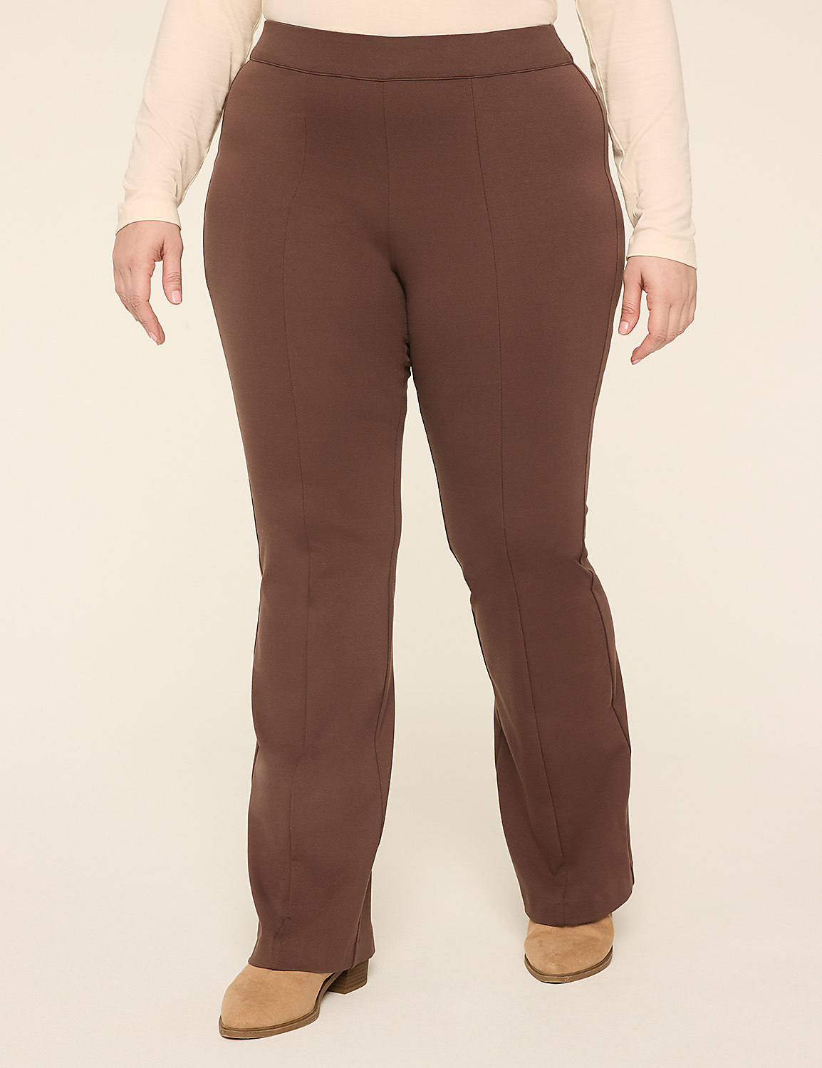 Ponte Pull-On High-Rise Flare Pant Product Image 1