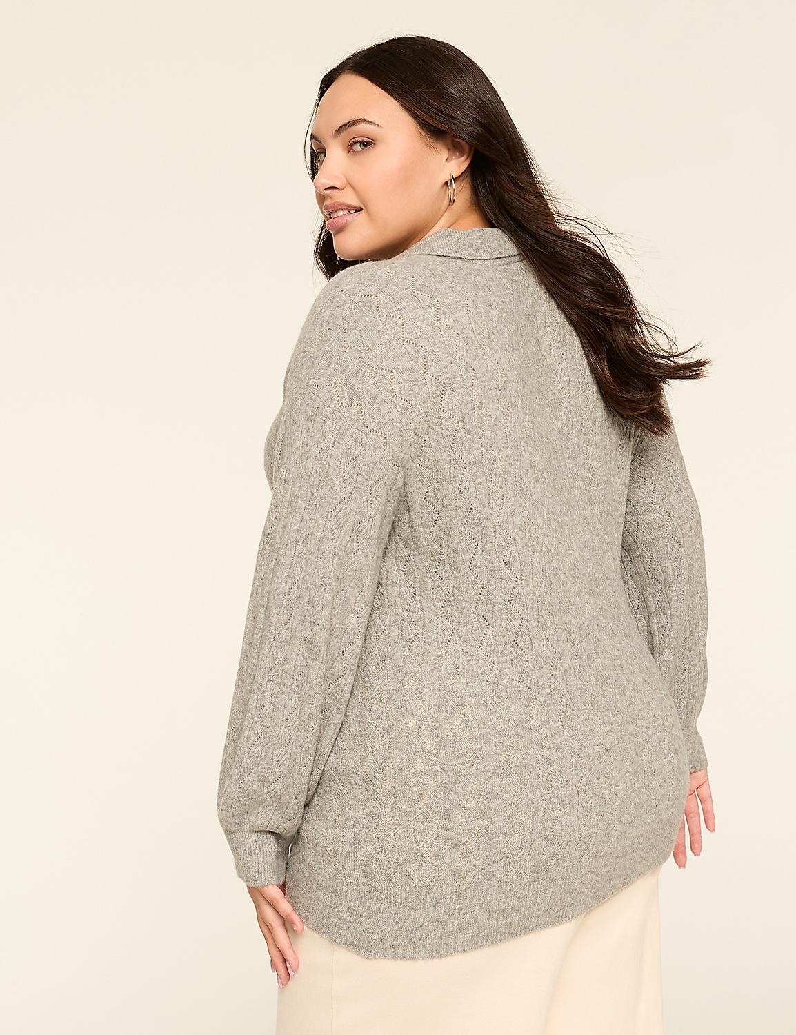 Collared V-Neck Sweater Product Image 2