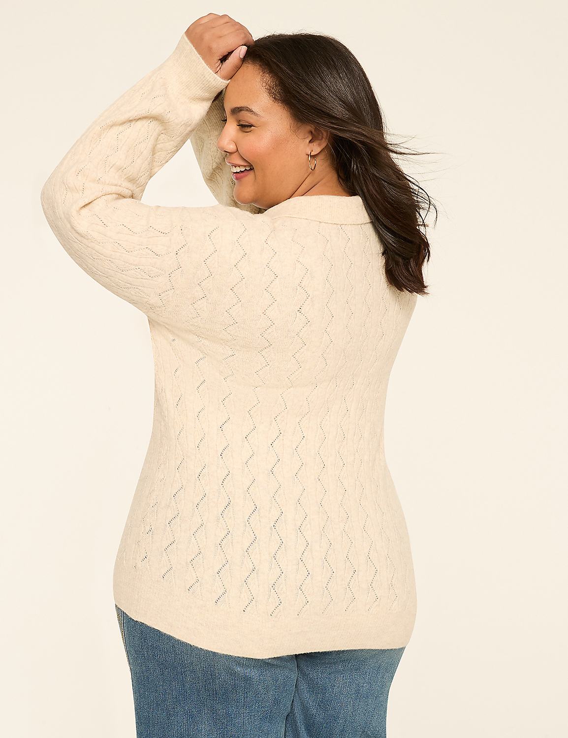 Collared V-Neck Sweater Product Image 2