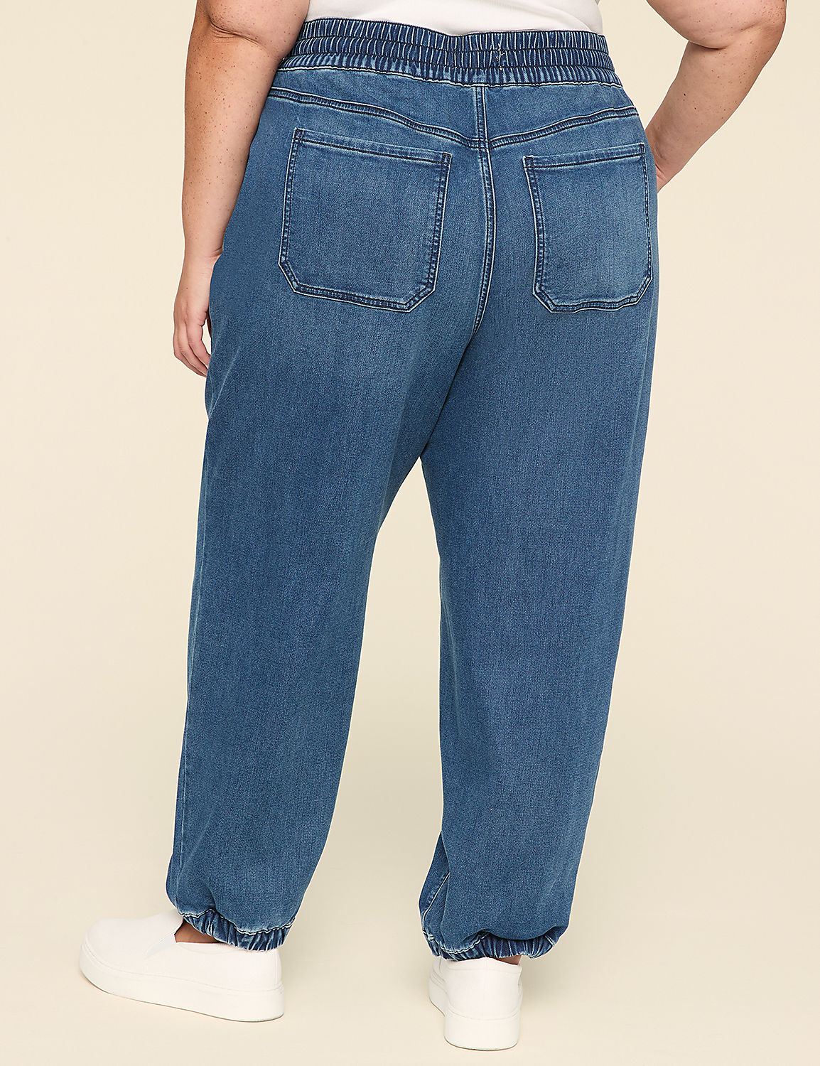 Pull-On Cloud Knit Denim Jogger Product Image 2