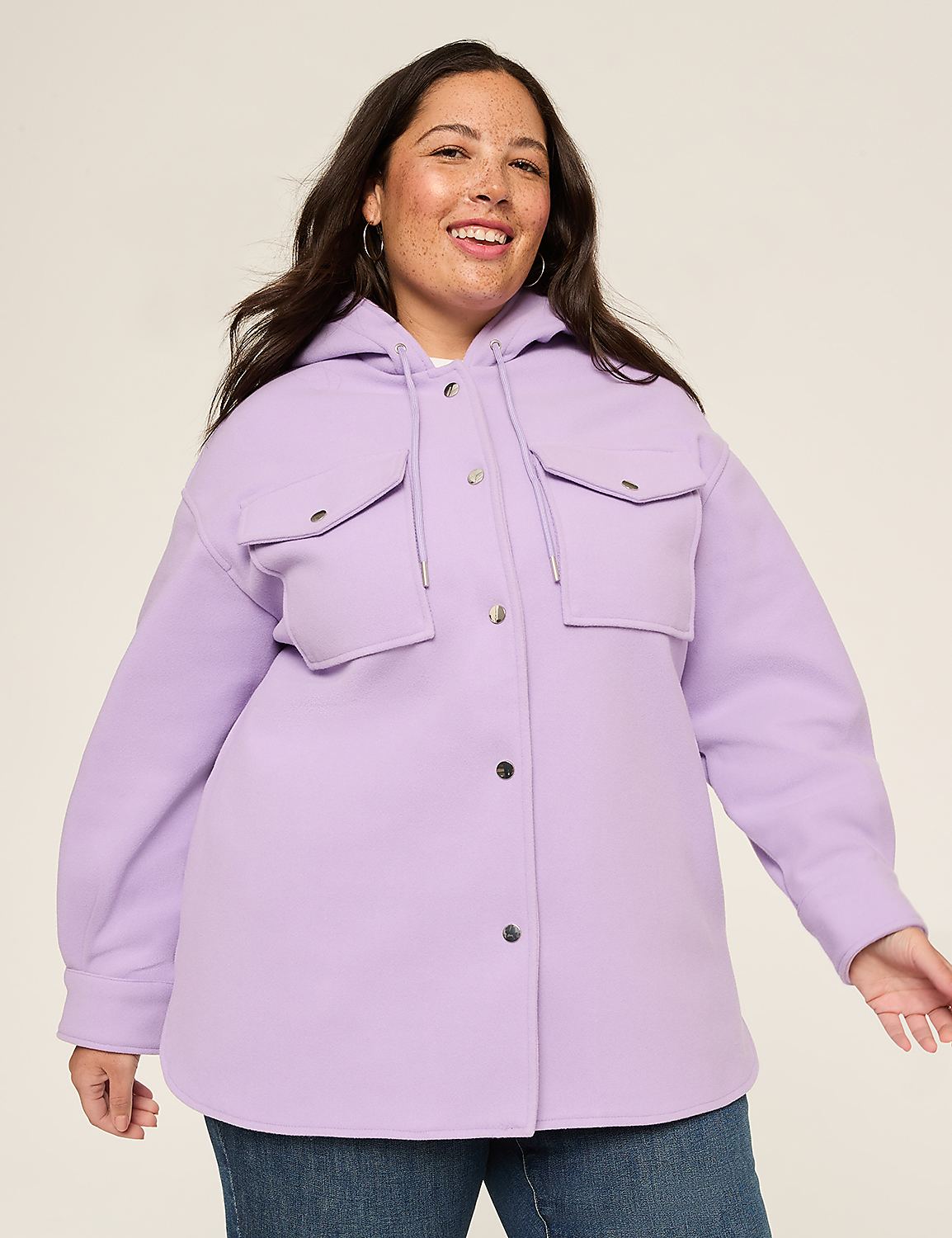 Double-Faced Hooded Shacket Product Image 1