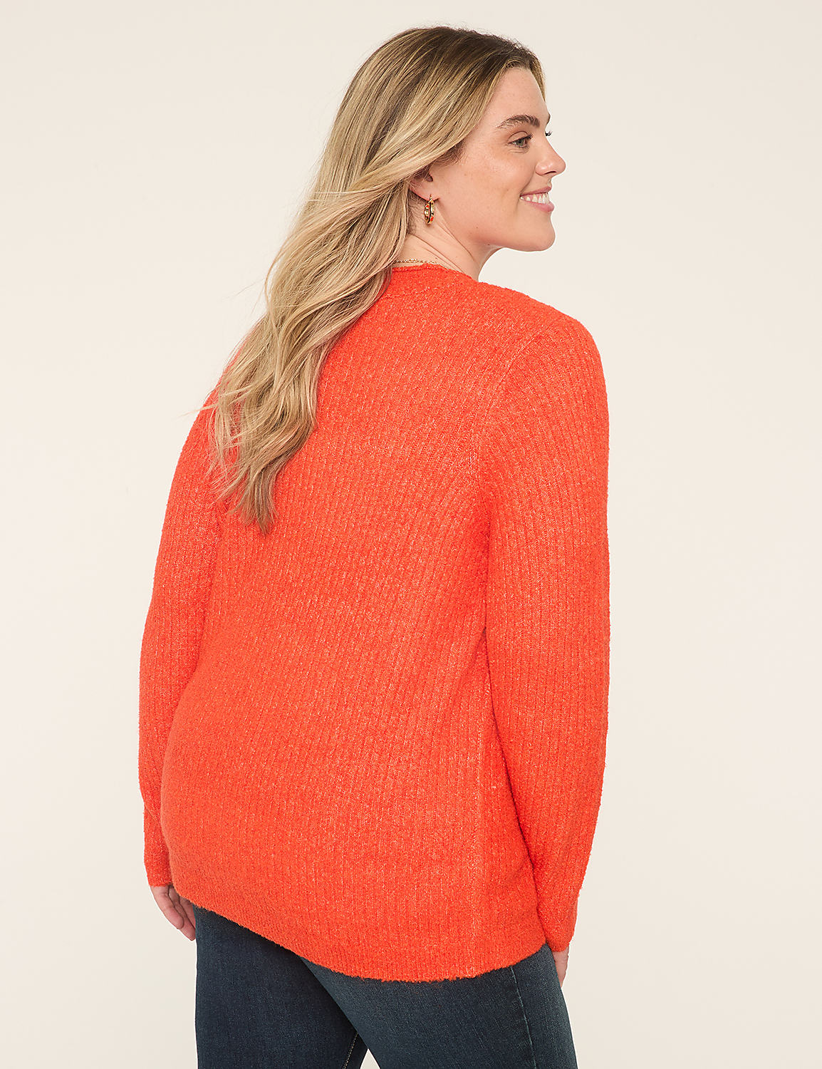 Long-Sleeve Button-Front Cardigan Product Image 2