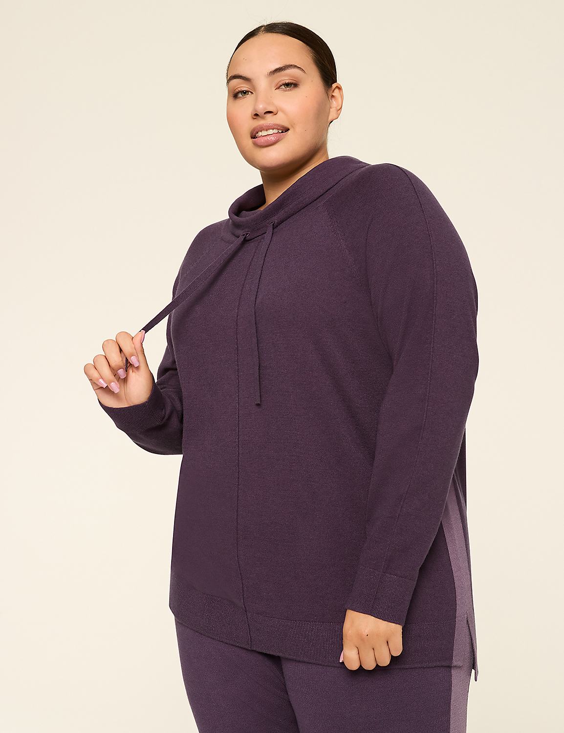 LIVI Funnel-Neck Colorblock Pullover Sweater Product Image 1