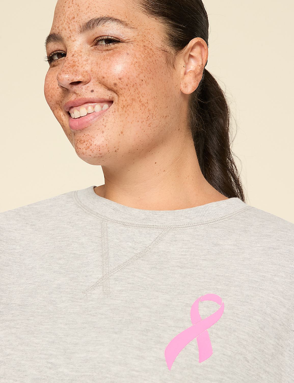 LIVI BCRF Crew-Neck Sweatshirt Product Image 4