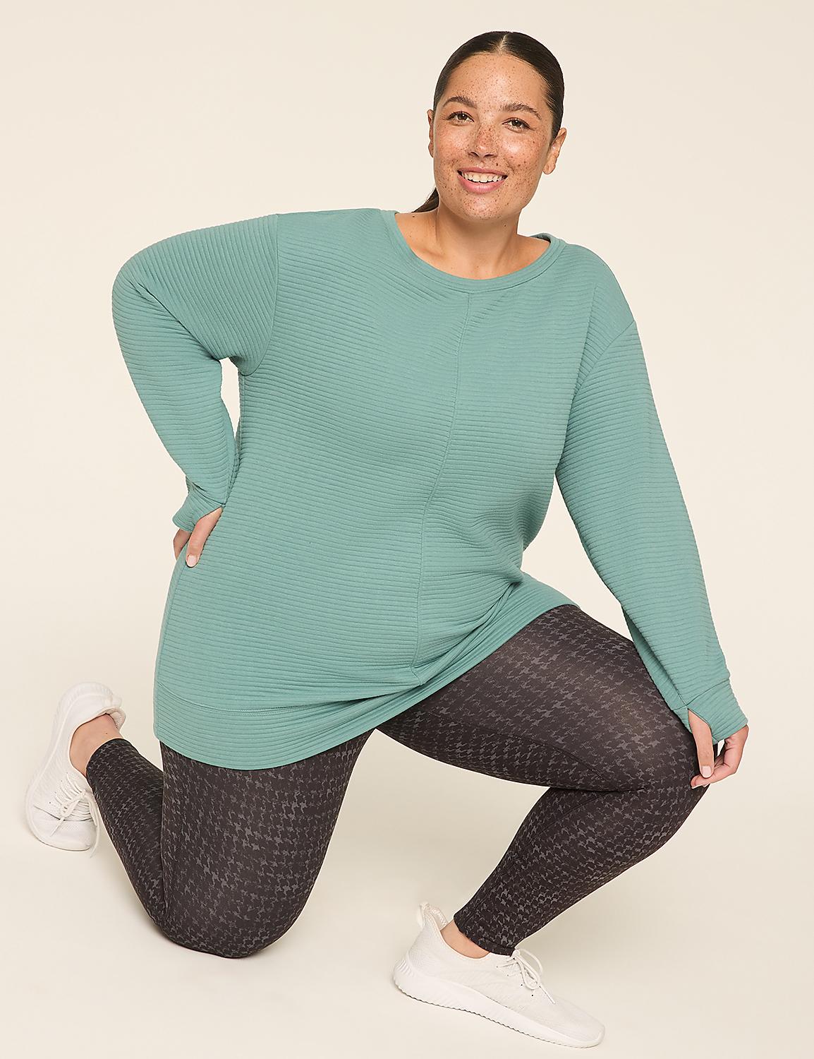 LIVI Long-Sleeve Boatneck Textured Top Product Image 3