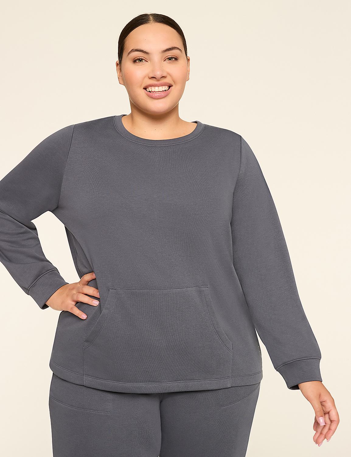 LIVI Crew-Neck French Terry Sweatshirt Product Image 1