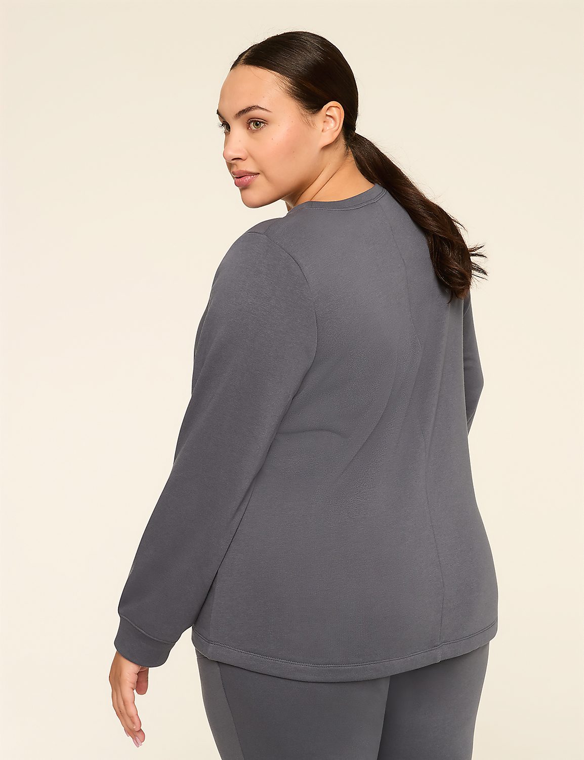 LIVI Crew-Neck French Terry Sweatshirt Product Image 2