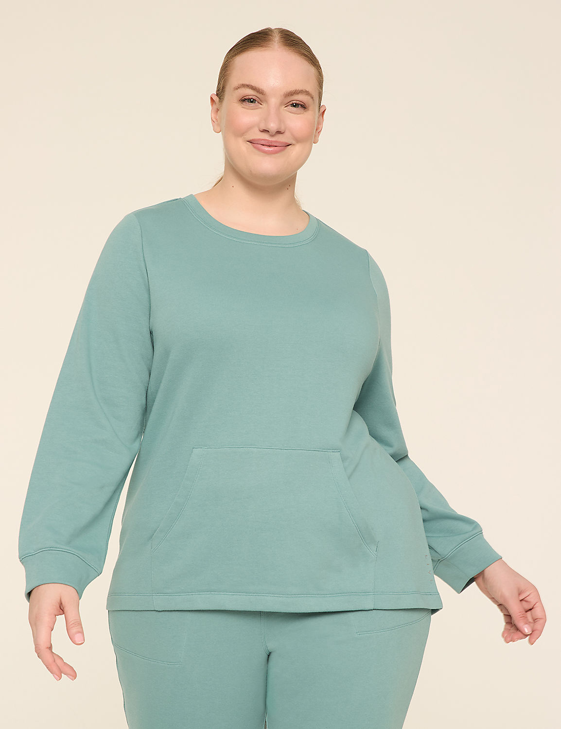 LIVI Crew-Neck French Terry Sweatshirt Product Image 1