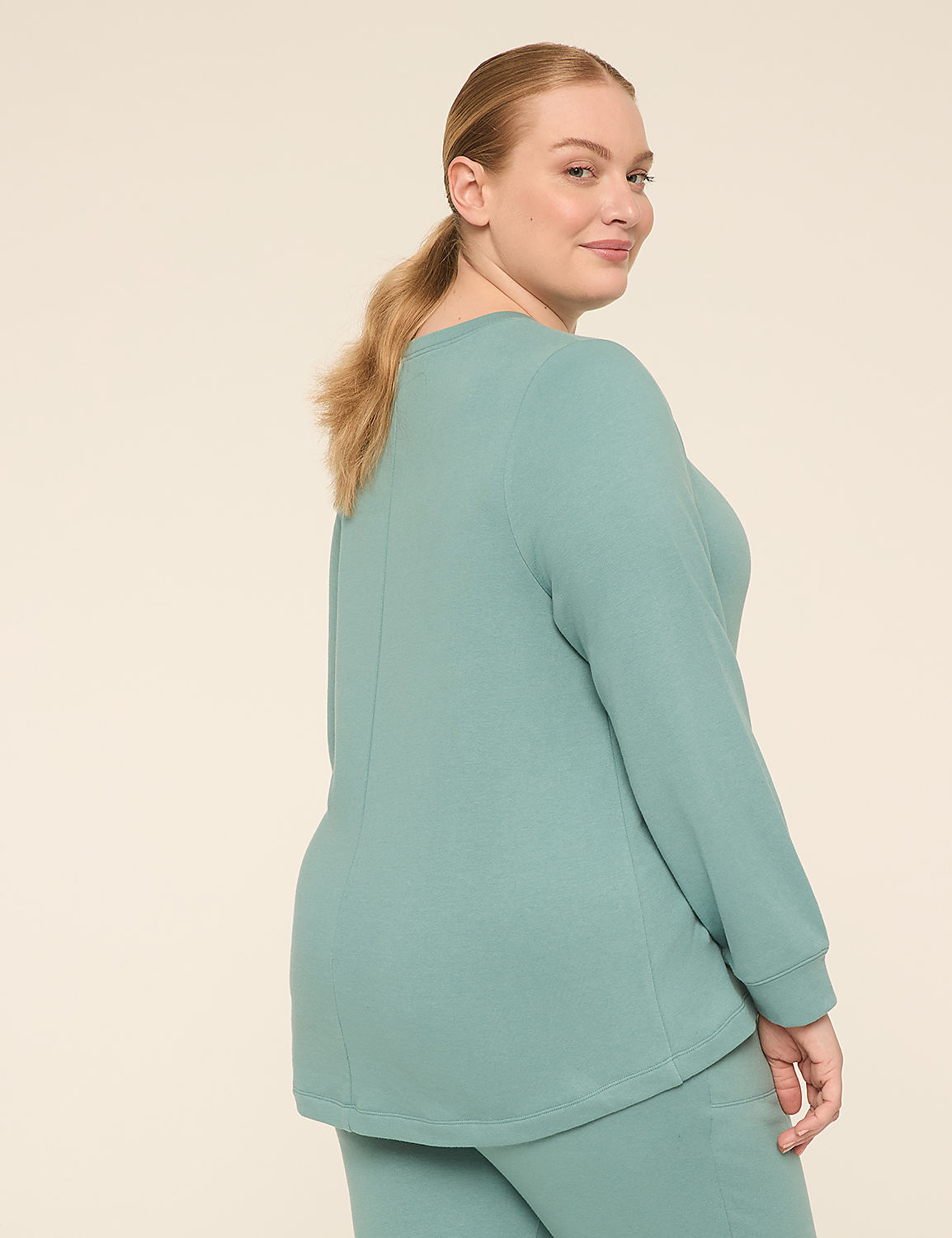 LIVI Crew-Neck French Terry Sweatshirt Product Image 2