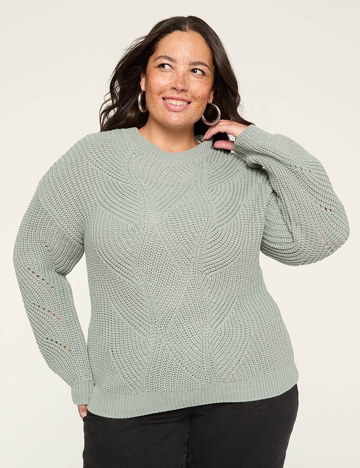 Trellis Knit Pullover Sweater Product Image 1