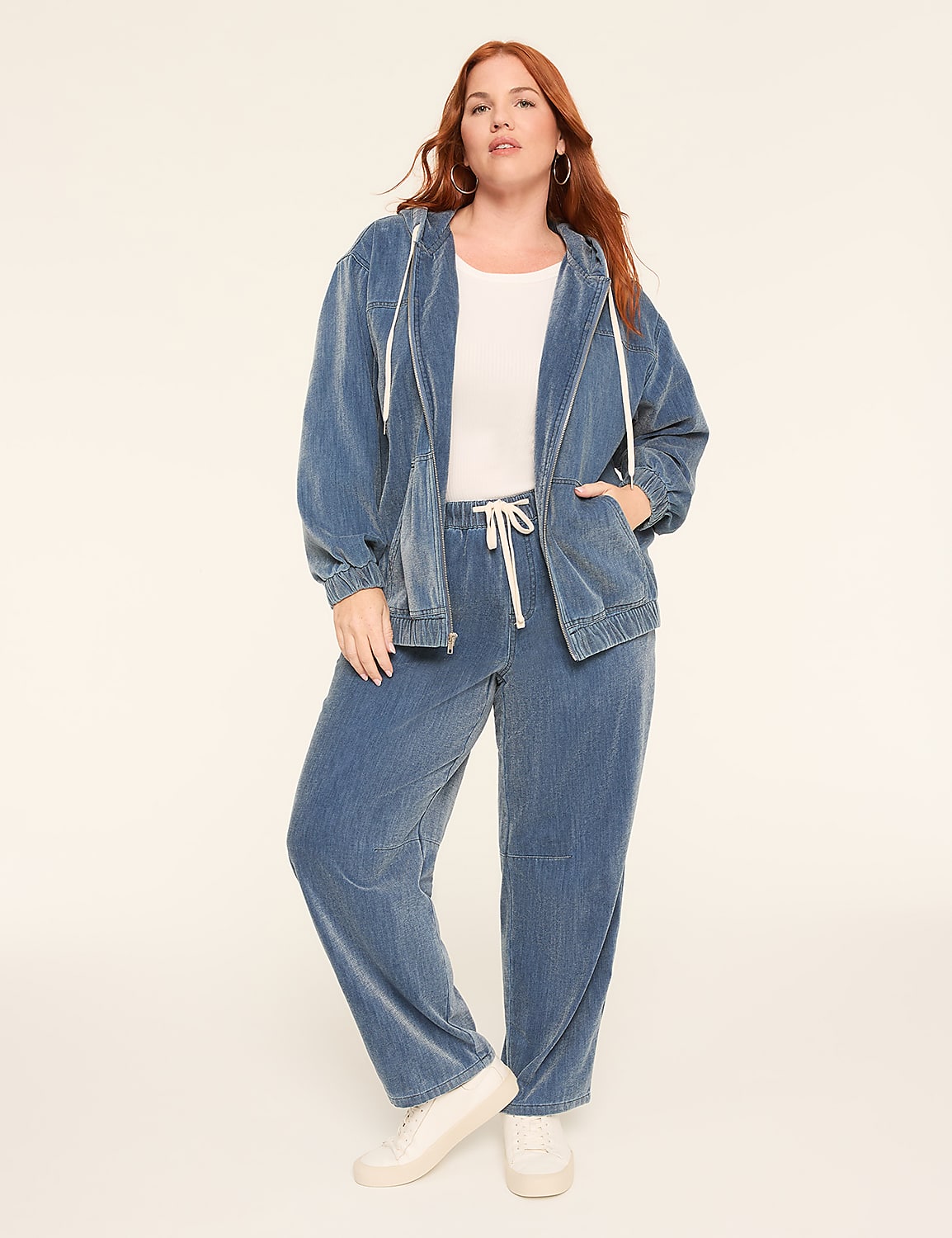 Cloud Knit Pull-On Curved Ankle Jean Product Image 3