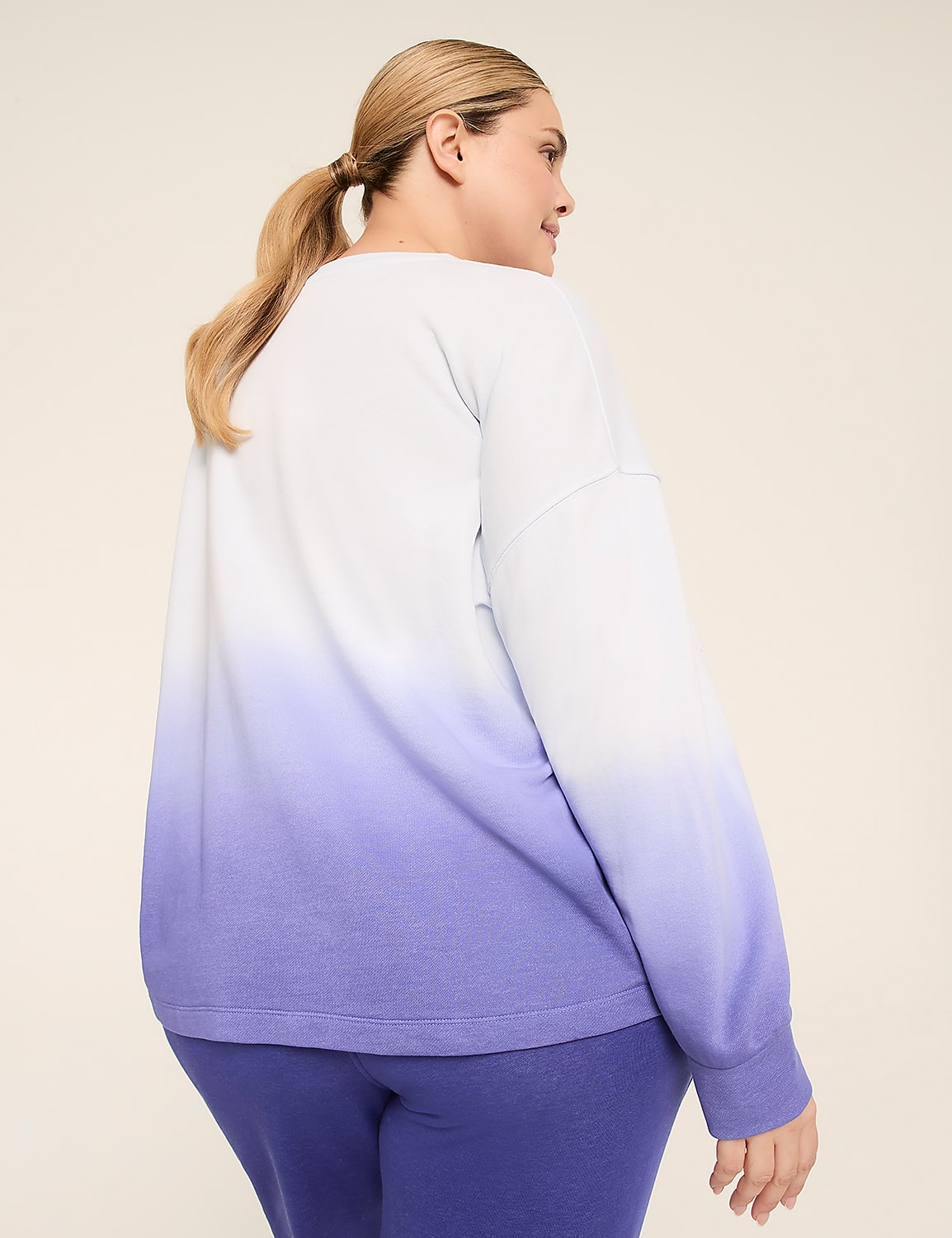 LIVI French Terry Ombre Crew-Neck Sweatshirt Product Image 2