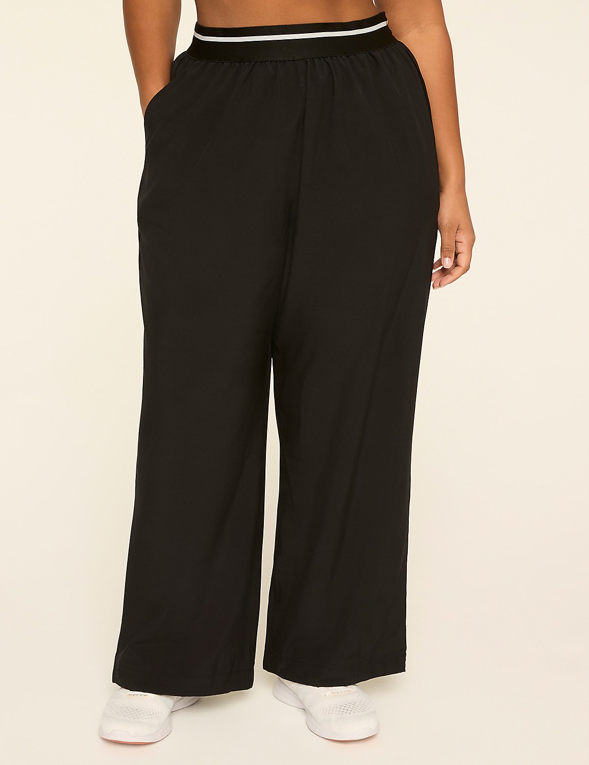 LIVI Stretch Woven Adjustable Bungee-Detail Wide Leg Pant Product Image 1