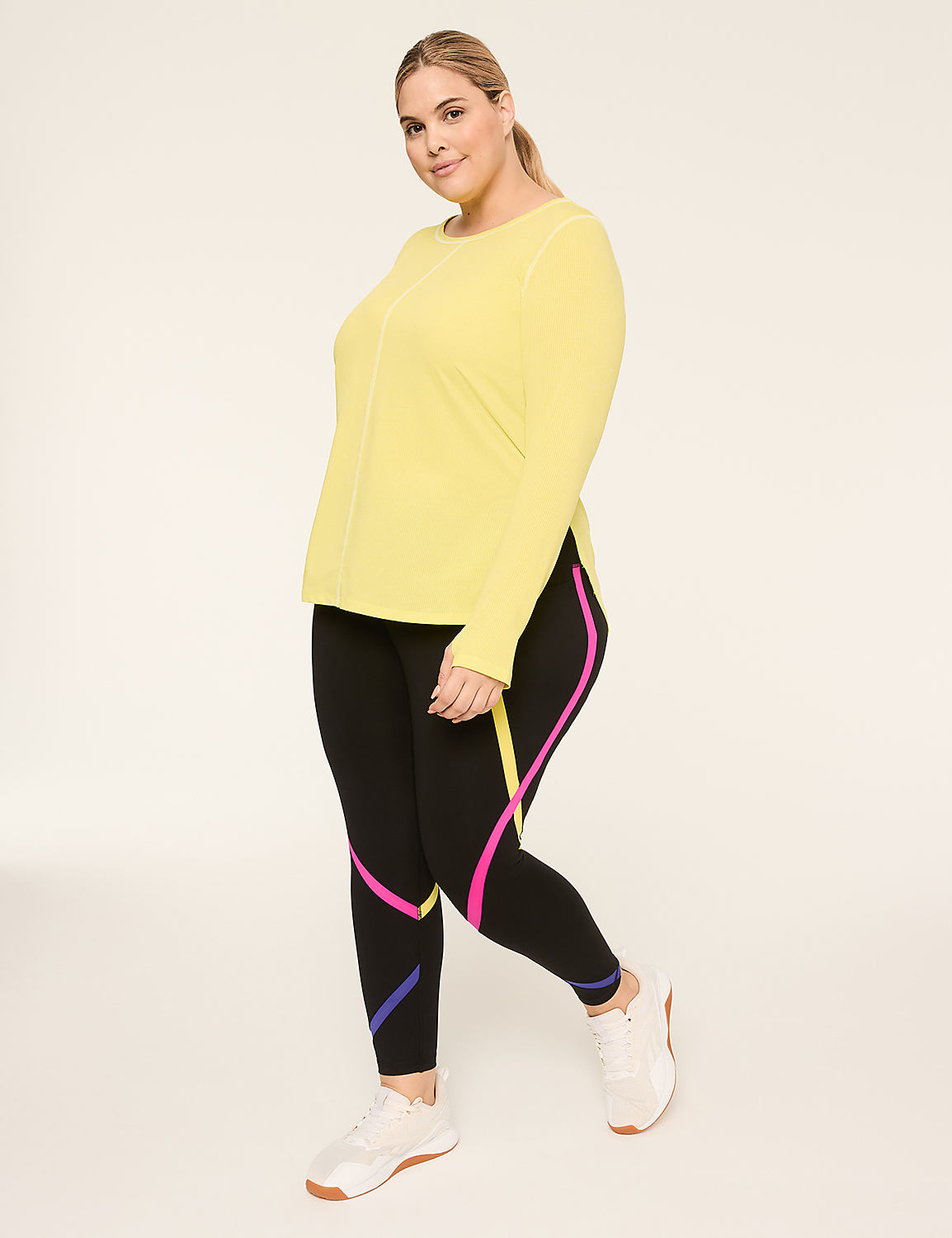 LIVI Wicking Perforated High-Low Hem Top Product Image 3