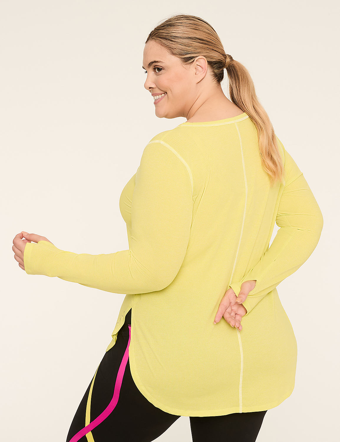 LIVI Wicking Perforated High-Low Hem Top Product Image 2