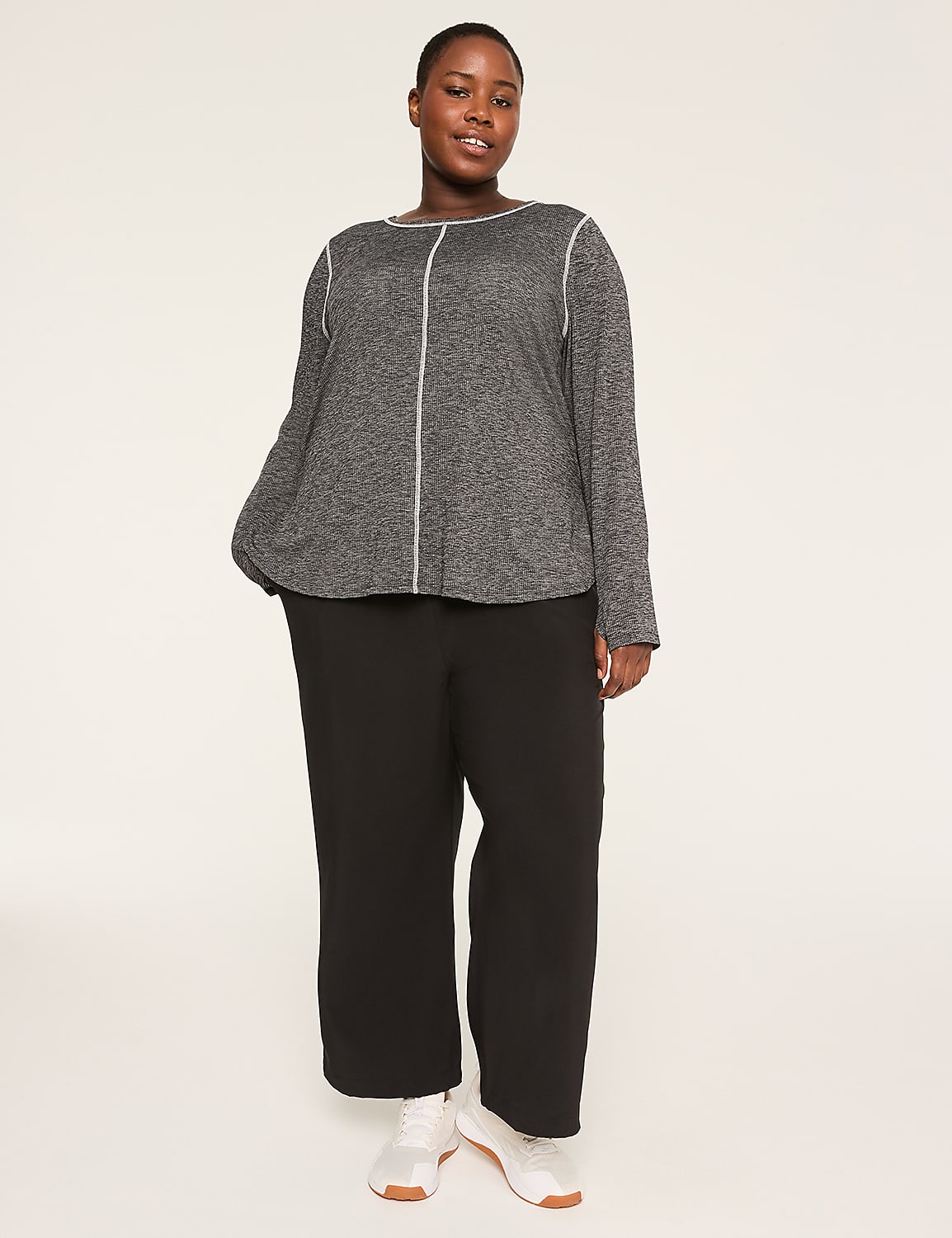 LIVI Wicking Perforated High-Low Hem Top Product Image 3