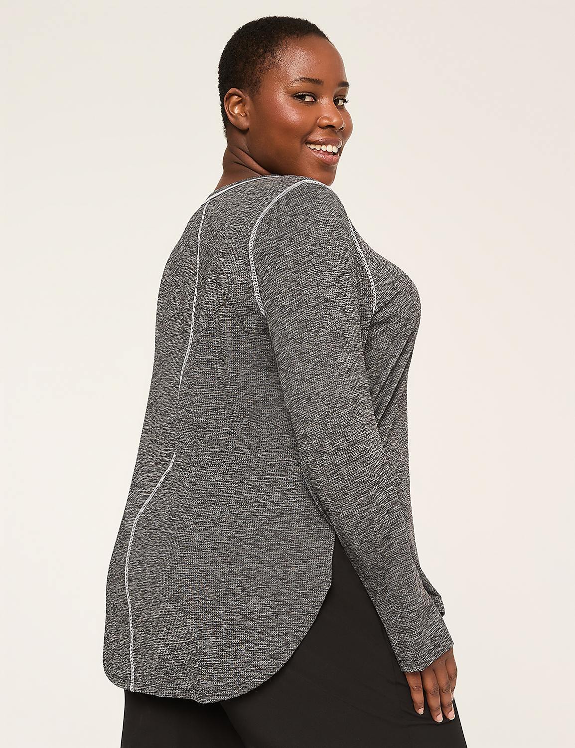 LIVI Wicking Perforated High-Low Hem Top Product Image 2