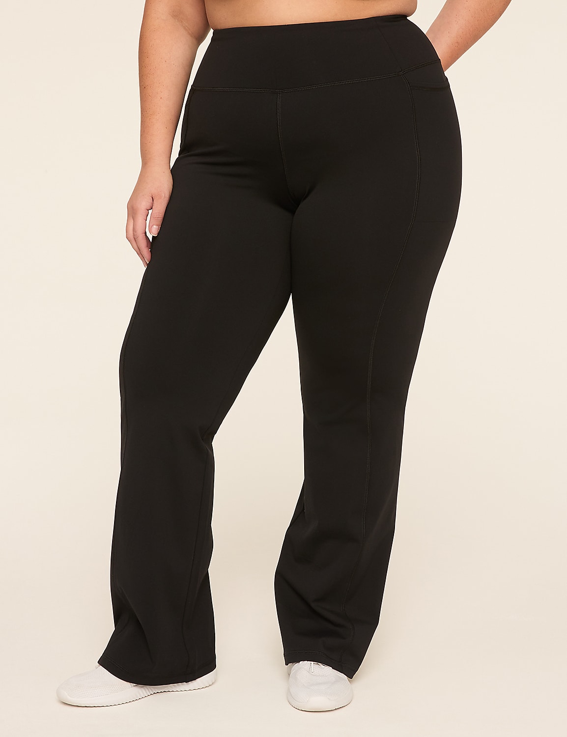 LIVI High-Rise Knit Fleece-Lined Bootcut Pant Product Image 1