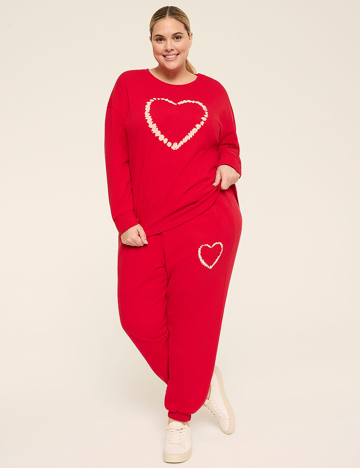 LIVI French Terry Heart Tie Dye Jogger Product Image 3