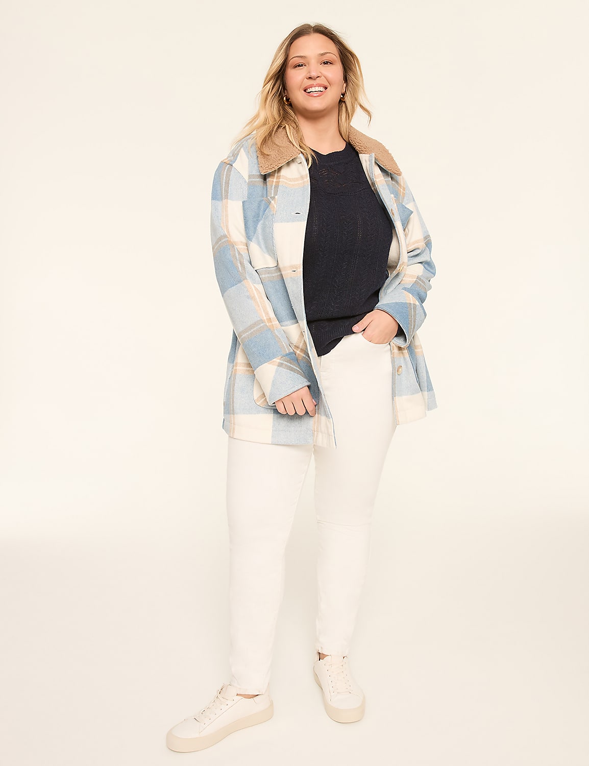 Pointelle Crew-Neck Pullover Sweater Product Image 3