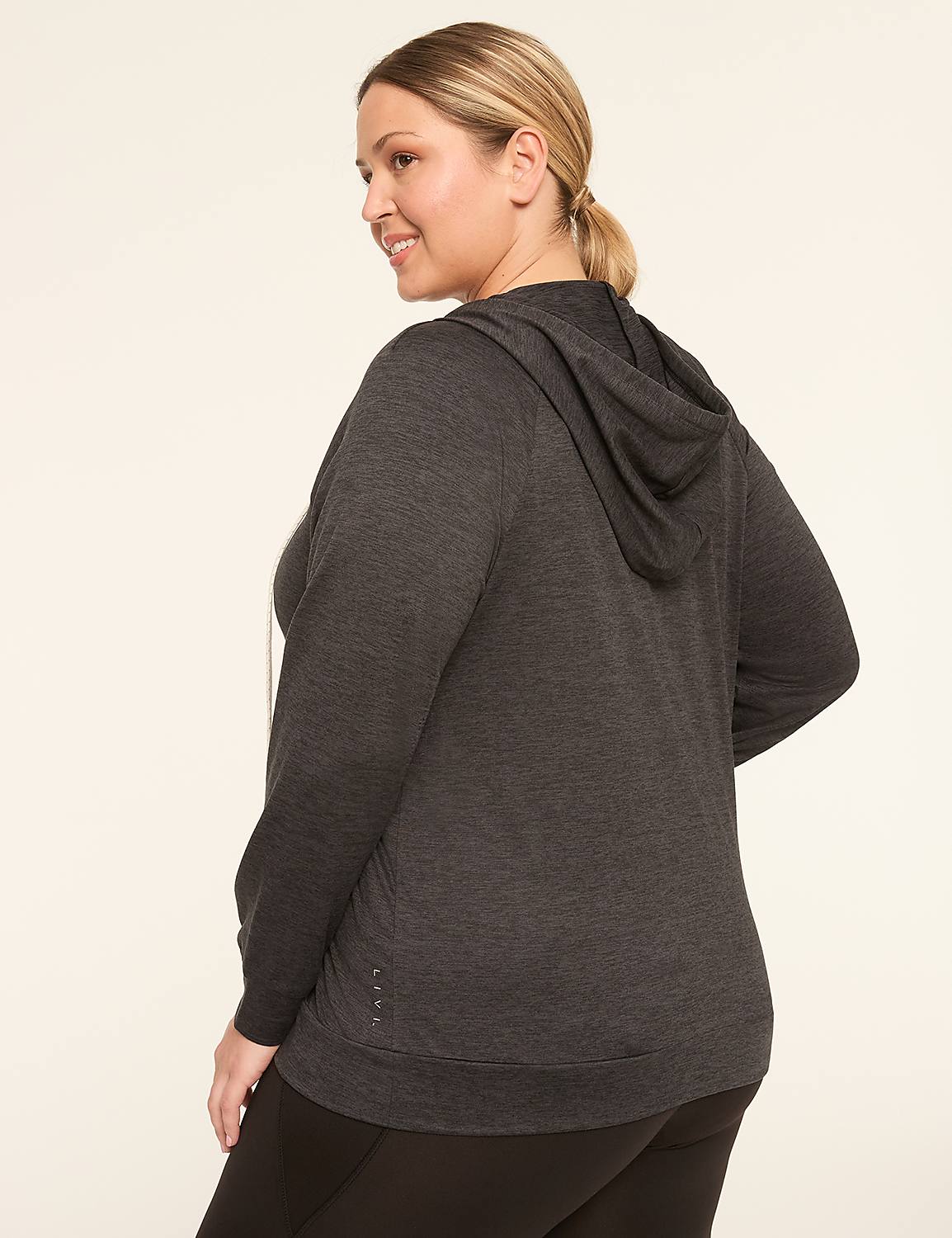 LIVI Soft Marled Zip-Front Hoodie Product Image 2