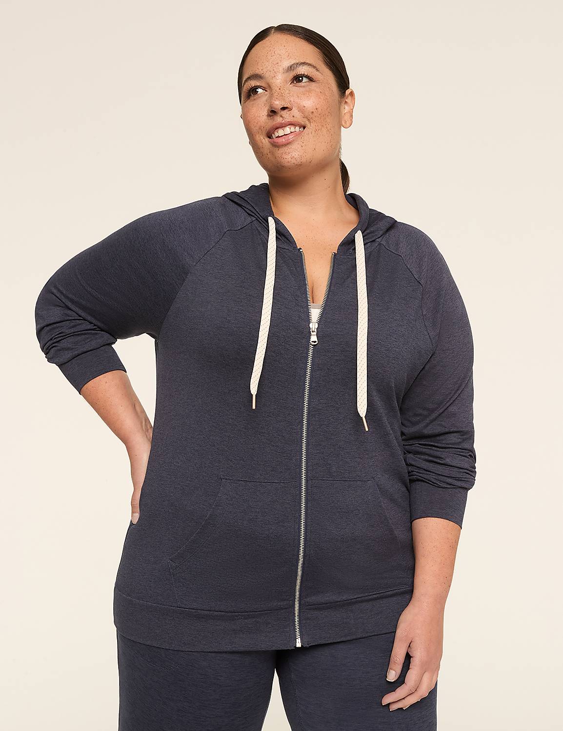 LIVI Soft Marled Zip-Front Hoodie Product Image 1