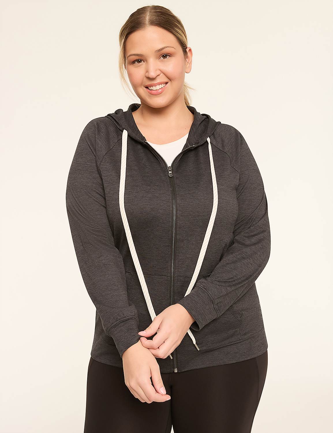 LIVI Soft Marled Zip-Front Hoodie Product Image 1