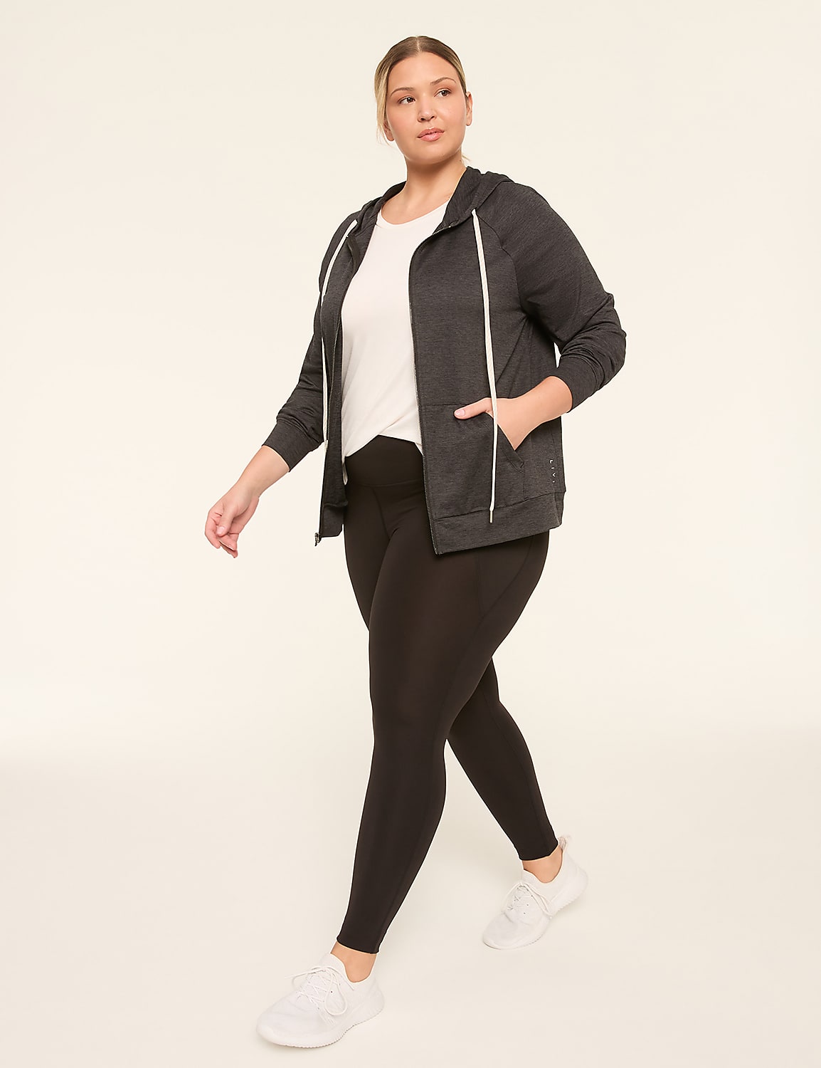 LIVI Soft Marled Zip-Front Hoodie Product Image 3