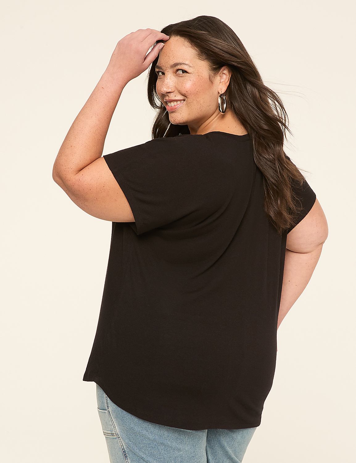 EveryWear Brushed V-Neck Tee Product Image 2