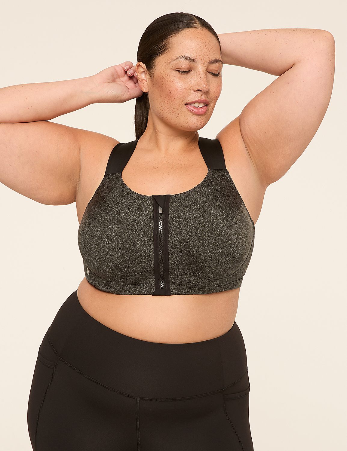 LIVI Max Support Comfort Zip-Front Sports Bra Product Image 5