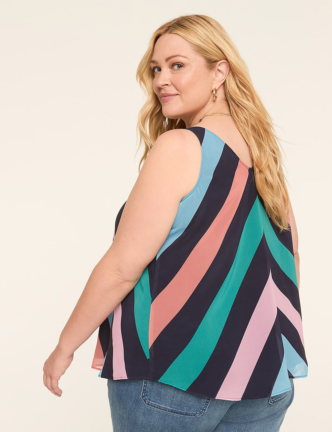 Swing V-Neck Single-Layer Chiffon Tank Product Image 2