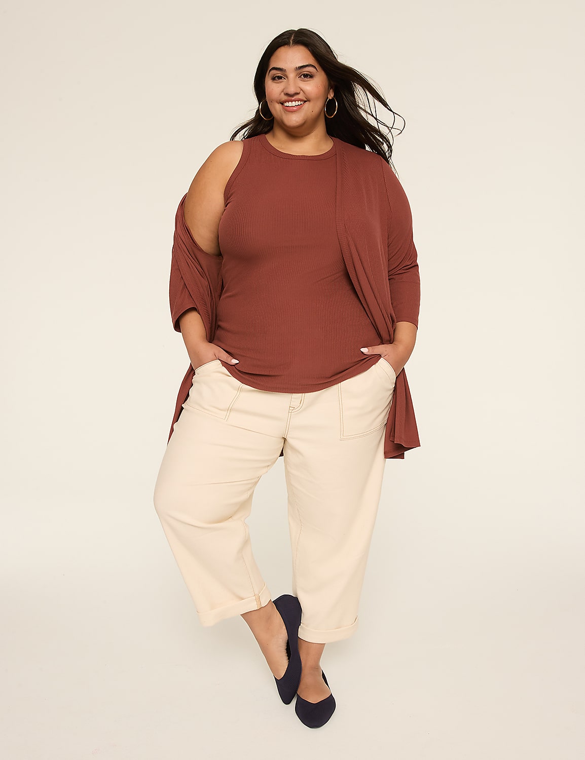 High-Neck Rib Tank Product Image 3