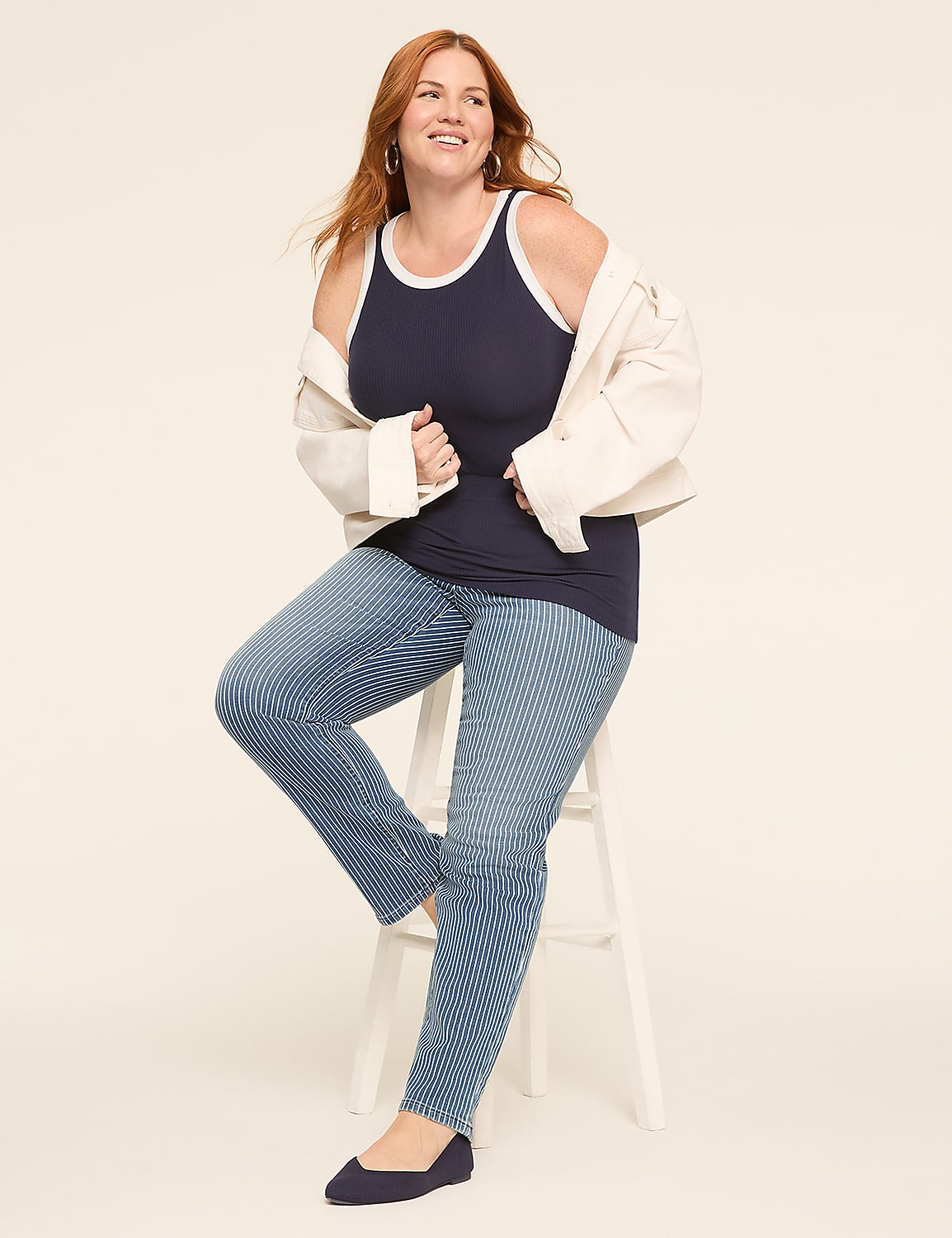 High-Neck Rib Tank Product Image 8