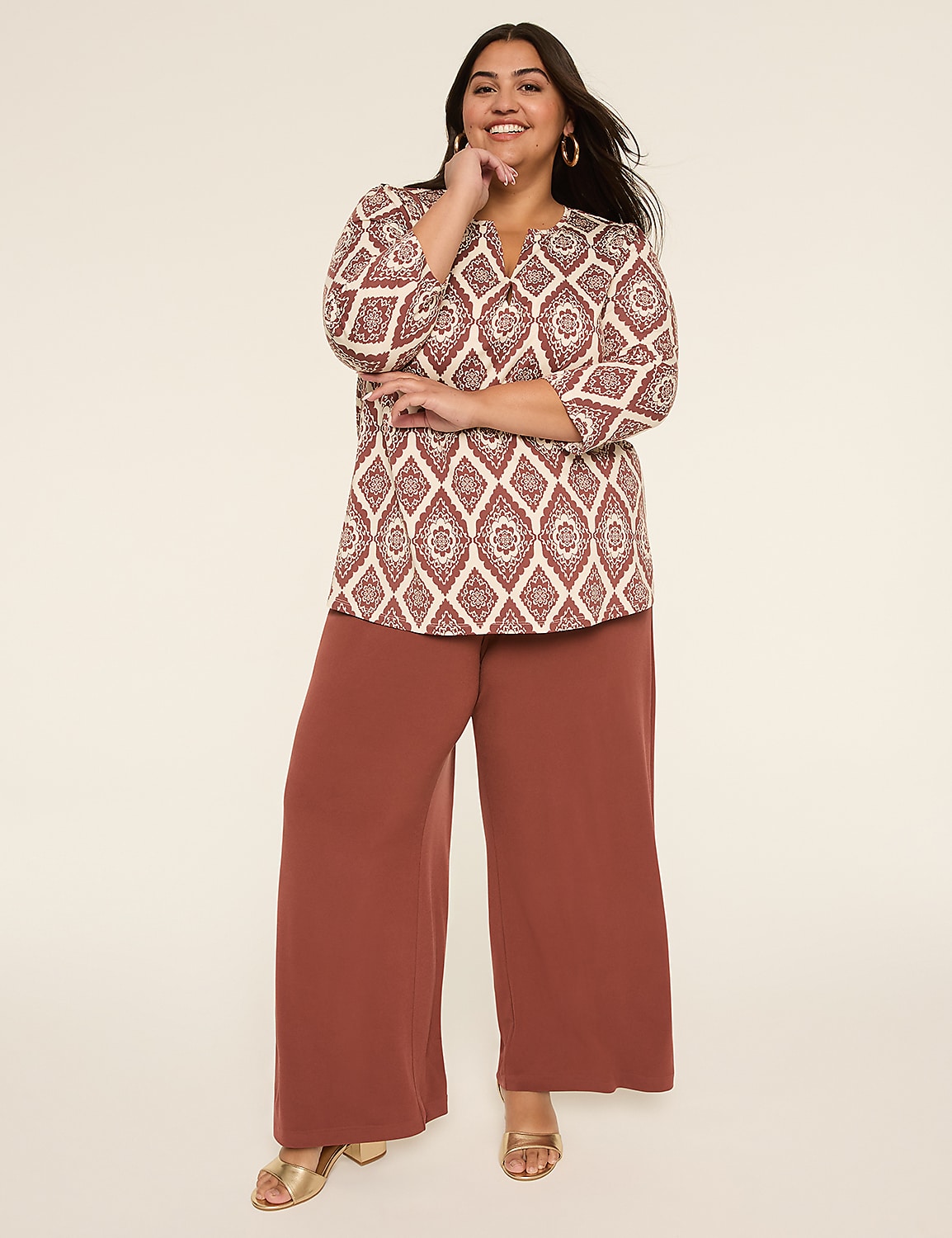 Matte Jersey Pull-On Wide Leg Pant Product Image 3
