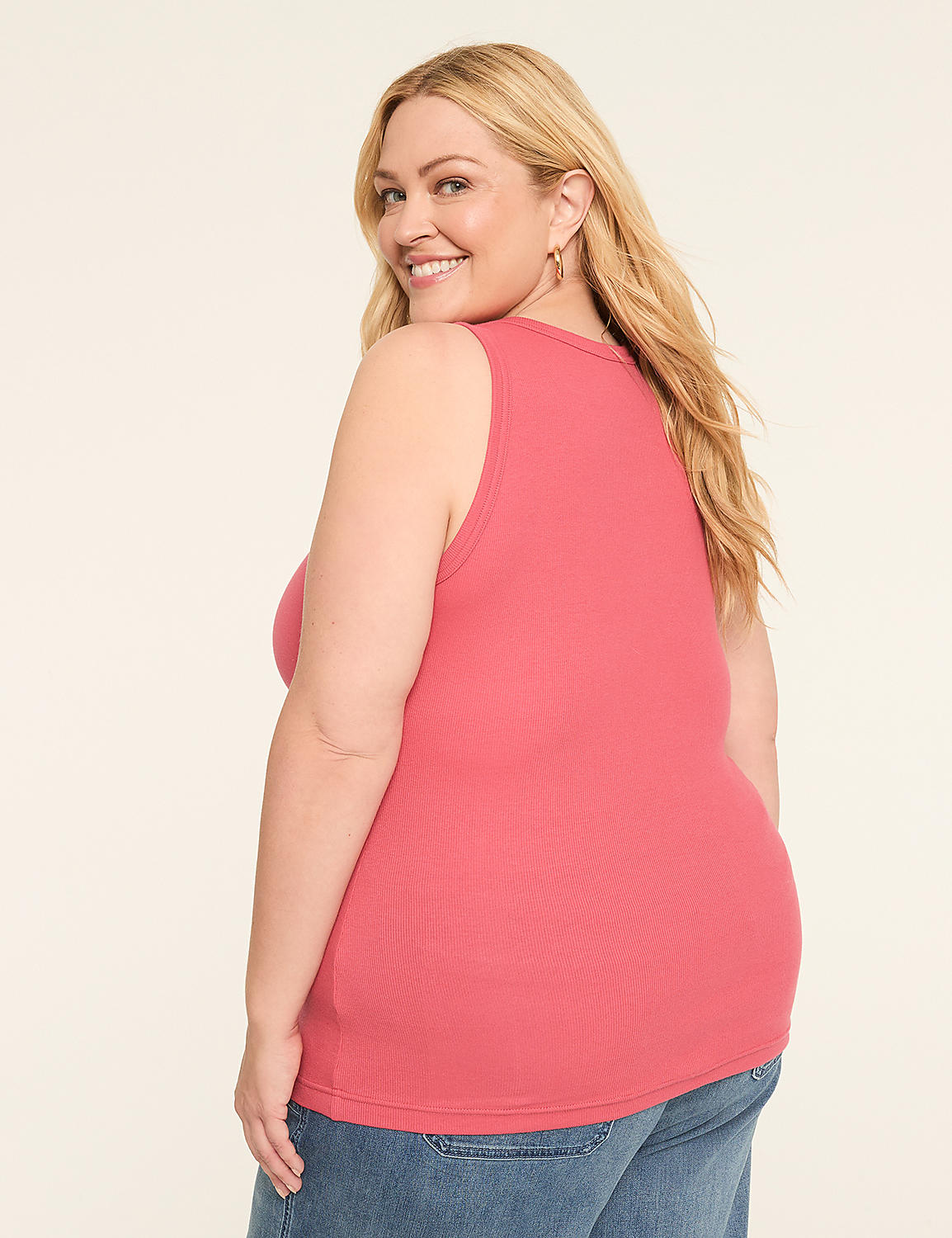 Rib V-Neck Tank Product Image 2