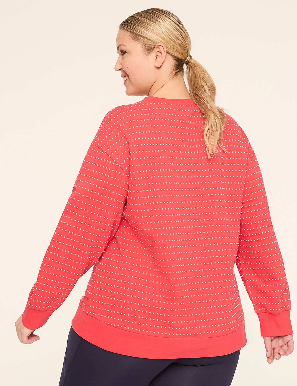 LIVI Long Sleeve Boatneck French Terry Top Product Image 2
