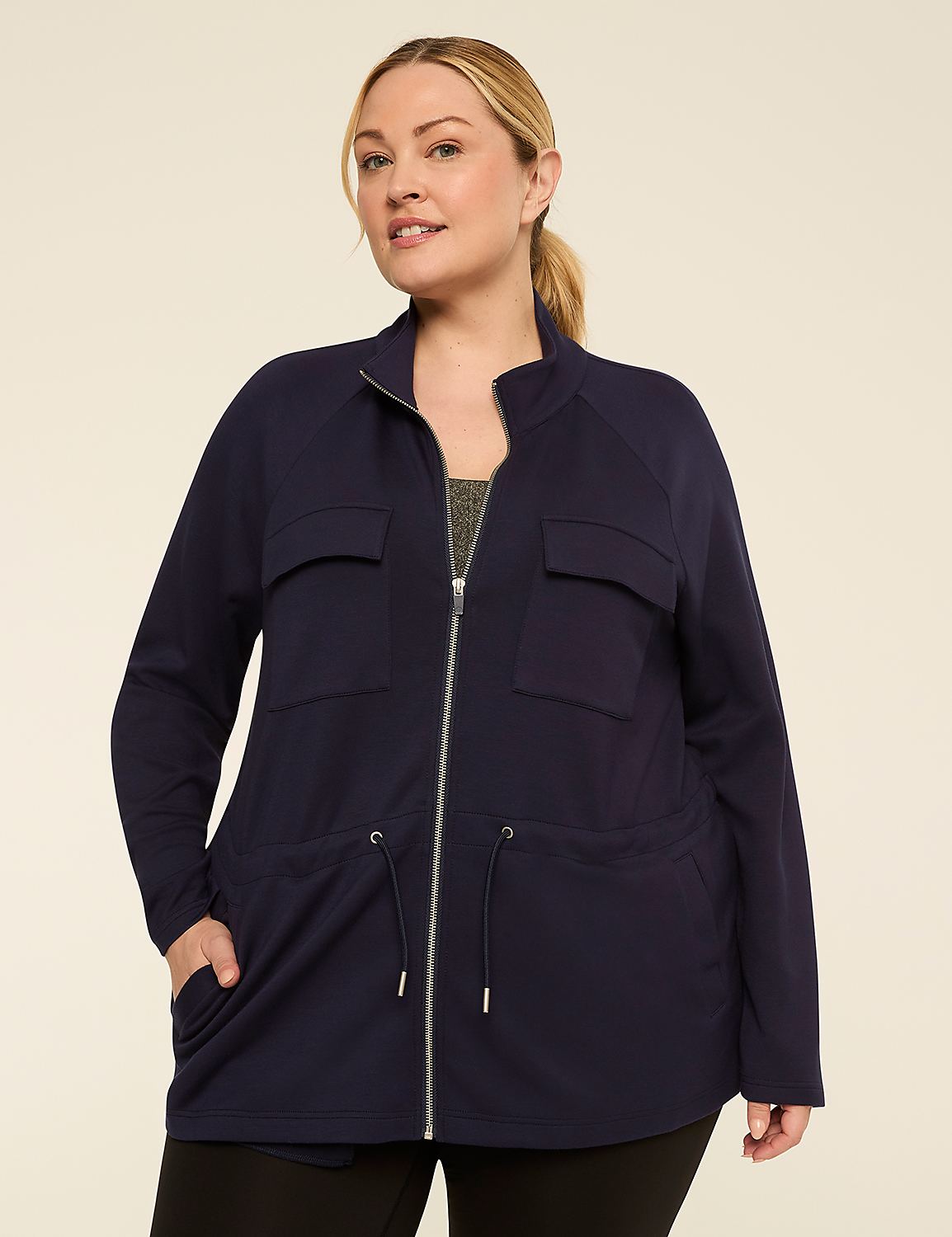 LIVI Journey Zip-Up Cinched Waist Jacket Product Image 1