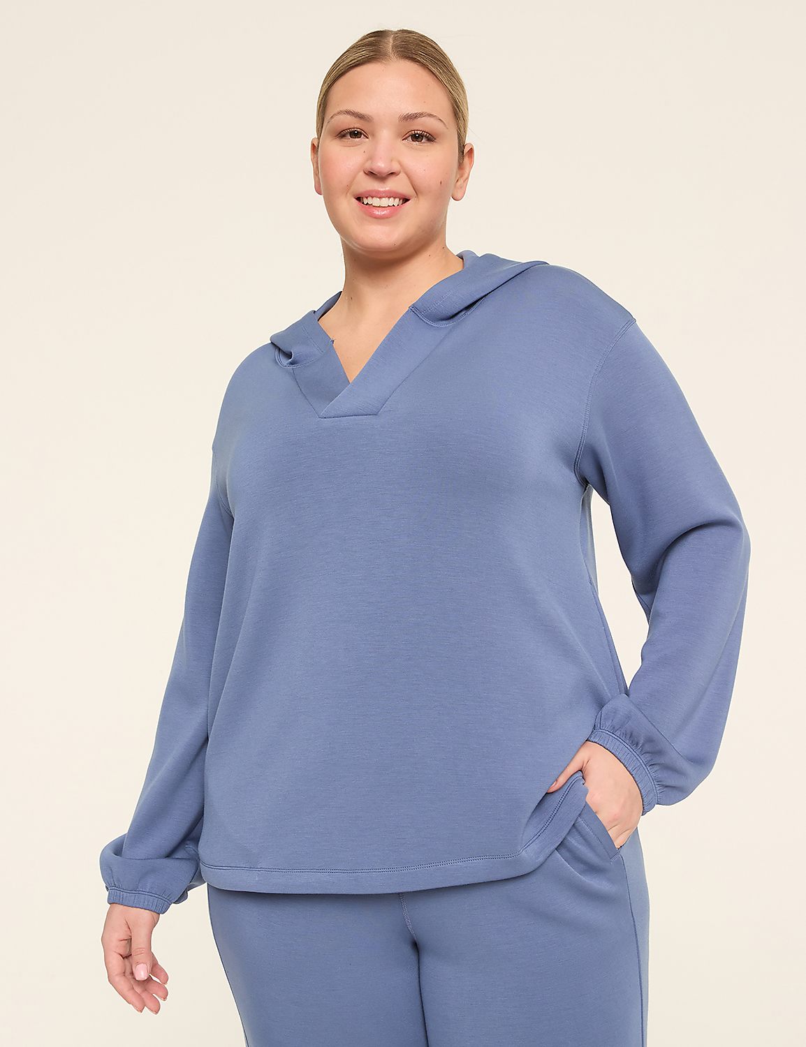 LIVI Long Sleeve V-Neck Journey Hoodie Product Image 1