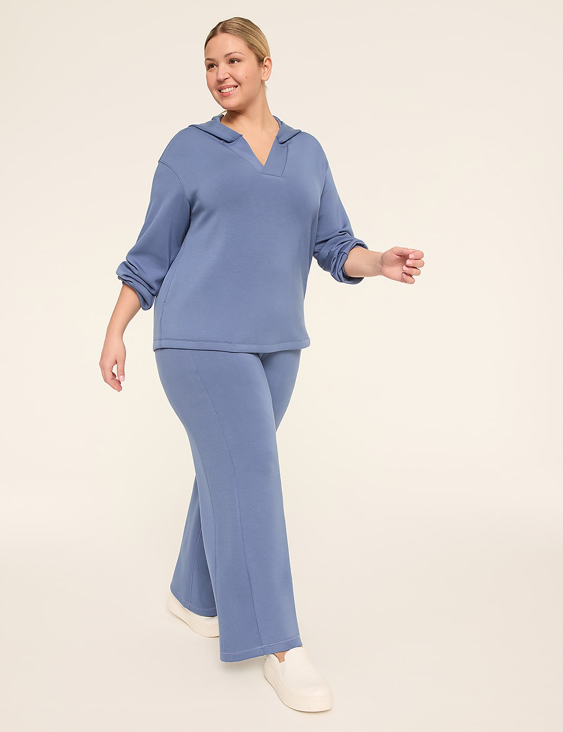 LIVI Long Sleeve V-Neck Journey Hoodie Product Image 3