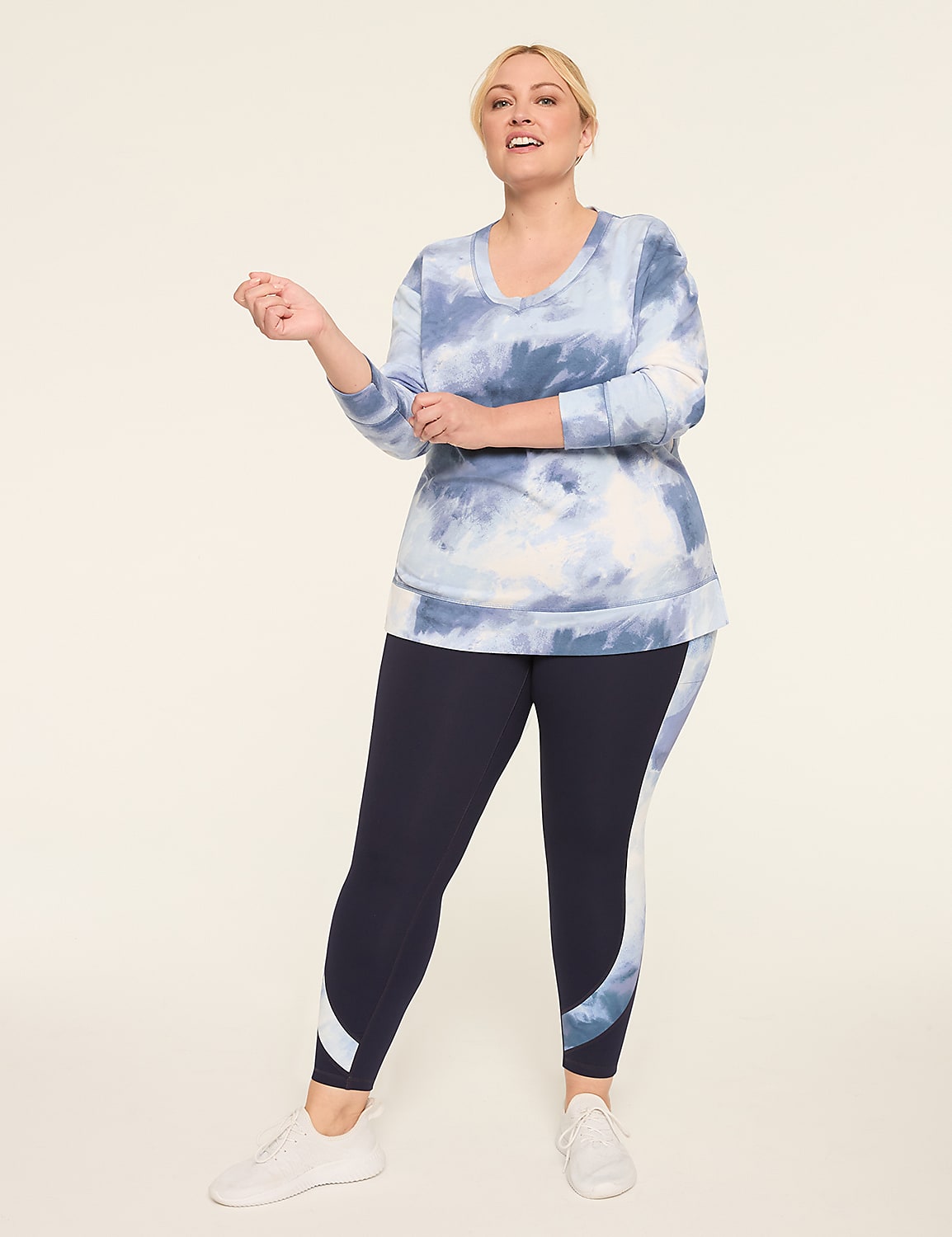 LIVI V-Neck French Terry Sweatshirt Product Image 3