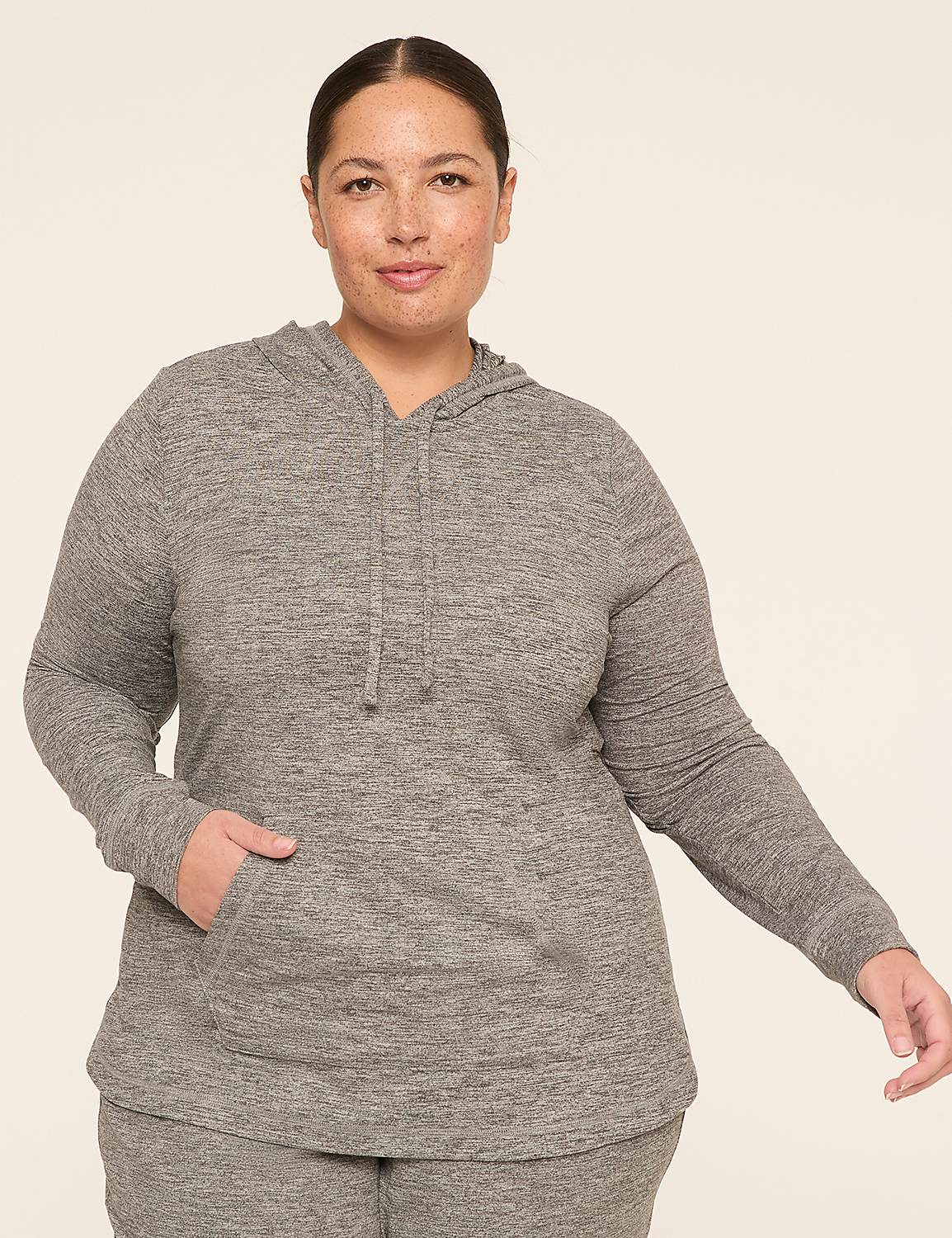 LIVI Soft Marl Long-Sleeve Hoodie Product Image 1