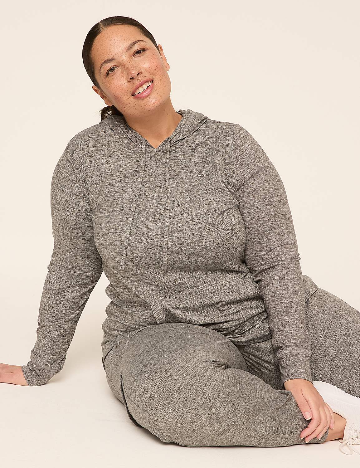 LIVI Soft Marl Long-Sleeve Hoodie Product Image 3