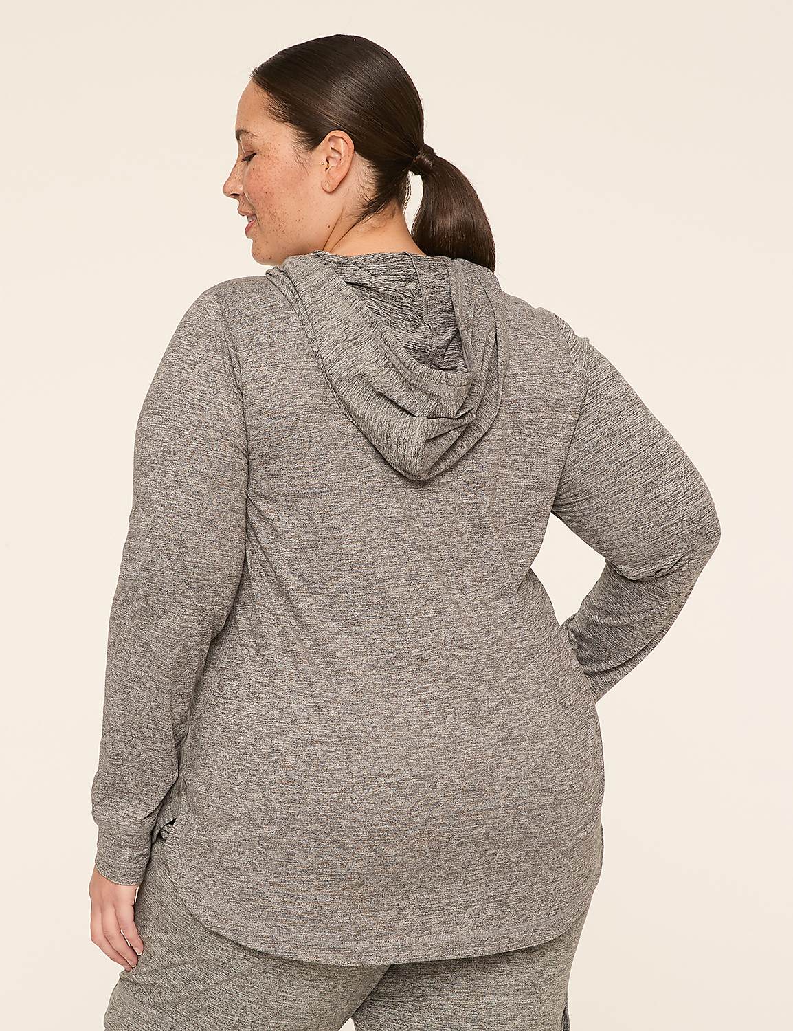 LIVI Soft Marl Long-Sleeve Hoodie Product Image 2