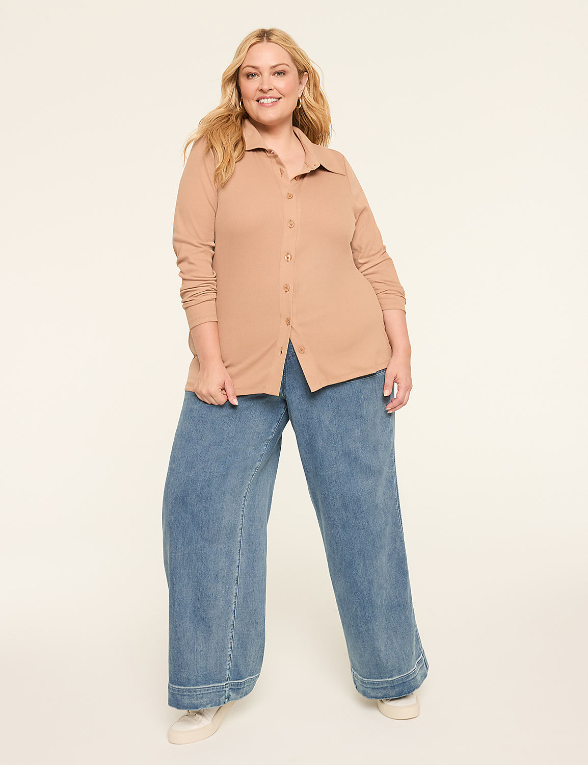 Long-Sleeve Rib Polo Product Image 3