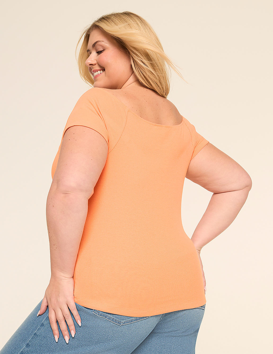 Off-The-Shoulder Shirred-Neck Top Product Image 2